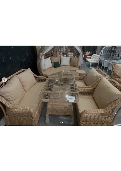 FIRSAT Sarov Premıum Aluminium + Sentetik Rattan Takım Nobles Concept Since1983 fiyatları