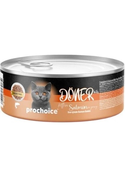 Prochoice Döner Bites Sos Içinde Somonlu Yavru Konserve Kedi Maması 70 gr 1 Adet