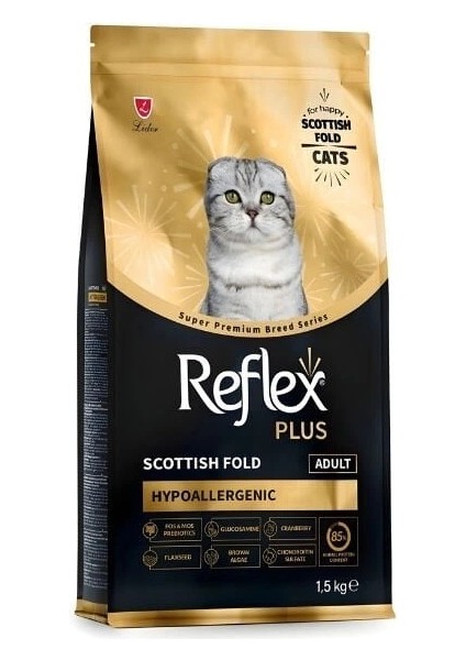 Scottish Fold Hypoallergenic Tavuklu Yetişkin Kedi Maması 1.5 kg