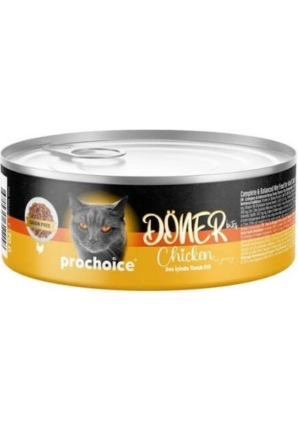 Prochoice Döner Bites Sos Içinde Tavuklu Yetişkin Konserve Kedi Maması 70 gr 1 Adet