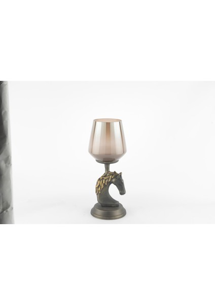 Smoke Cam At Figürü Mumluk 12X31 cm