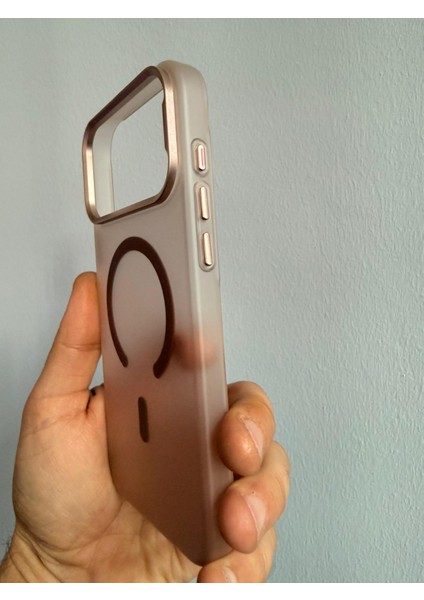 iPhone 17 Pro Max Magsafe Şeffaf Turuncu Mika Kılıf Kamera modelleri