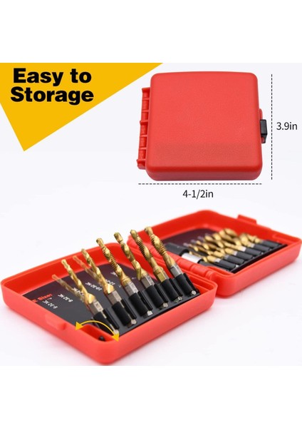 13 Parça Titanyum Kombine Kılavuz Ucu Seti Diş Açma Delme Için Kılavuz Çekme ve Uç Seti indirimleri