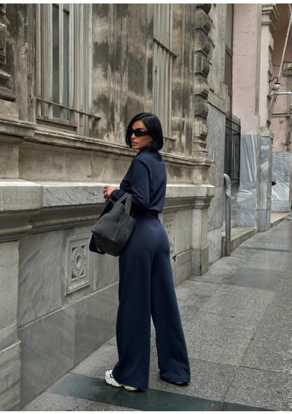 Pamuk Kumaş Fermuarlı Bağcıklı Kaliteli Crop Sweat Takım modelleri