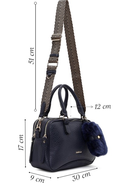 Kadın Lacivert Uzun Askılı Aksesuarlı Kol Çantası 25WBD2551FT fiyatları