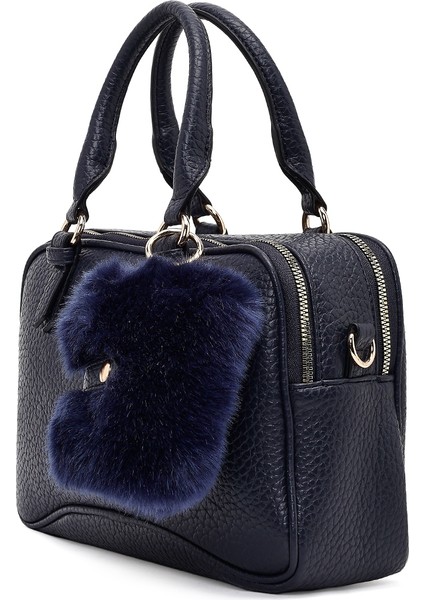 Kadın Lacivert Uzun Askılı Aksesuarlı Kol Çantası 25WBD2551FT