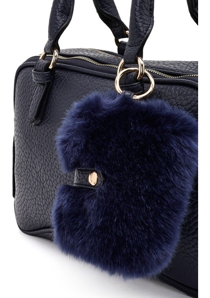 Kadın Lacivert Uzun Askılı Aksesuarlı Kol Çantası 25WBD2551FT