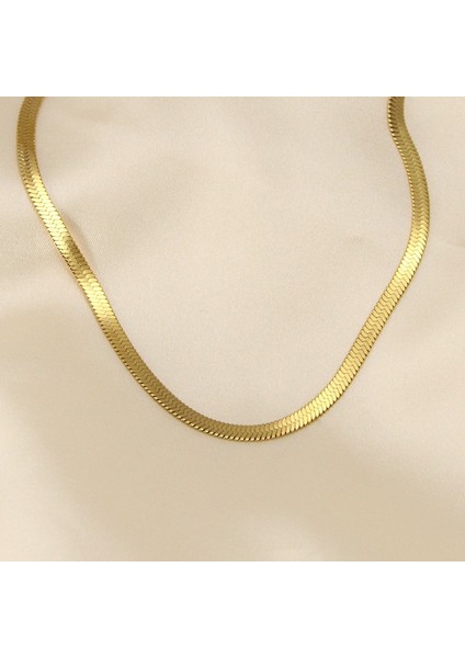 316L Çelik Altın Renk 45 cm Italyan Zincir Model Kadın Kolye fiyatları