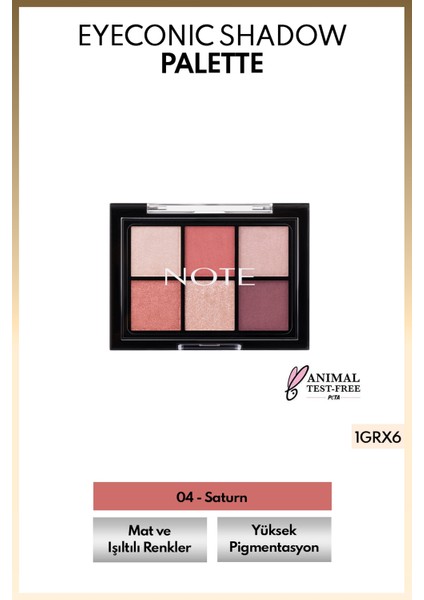 Eyeconic Eyeshadow Palette Mat ve Işıltılı Toz Göz Far Paleti - 04 Saturn