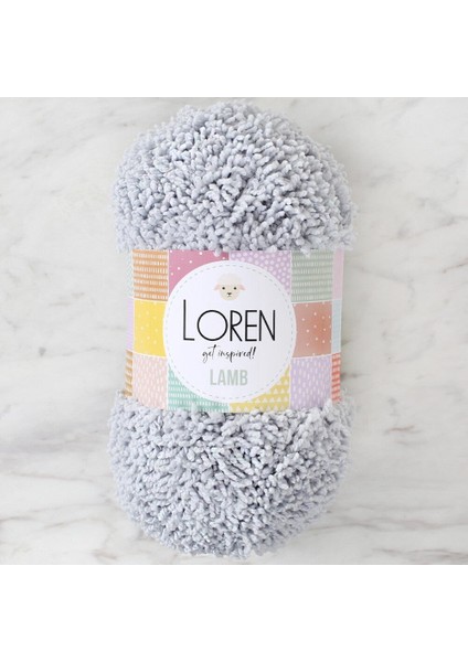 Loren Lamb Gri El Örgü Ipi - R020 - 34422