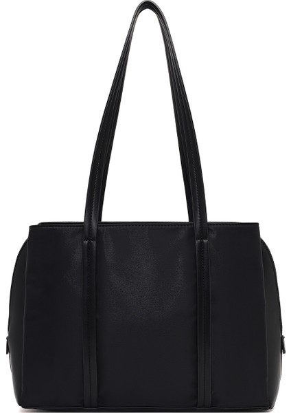 Kadın Siyah Aksesuarlı Klasik Omuz Çantası 25WBD274714 modelleri