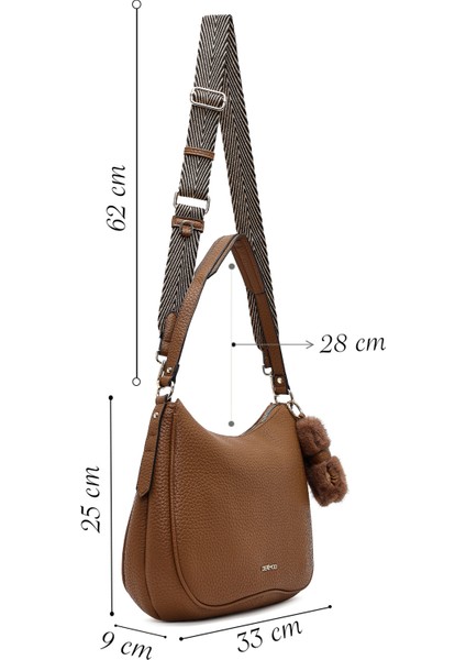 Kadın Kahverengi Uzun Askılı Omuz Çantası 25WBD2550FT fiyatları
