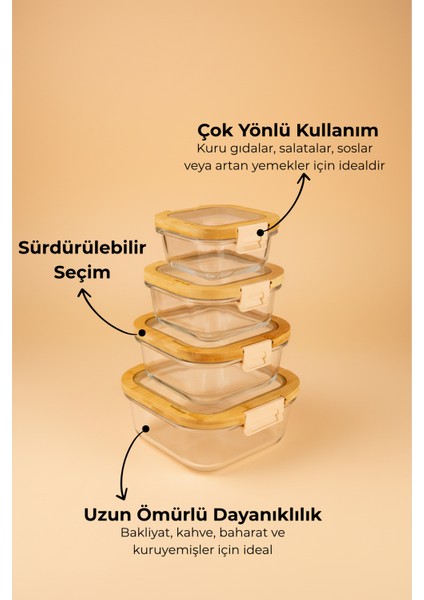 Poira 4'lü Saklama Seti