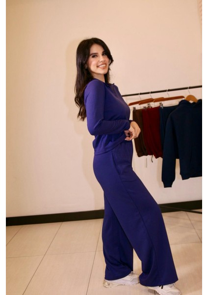 Kadın Polo Yaka Rahat Modal Takım modelleri