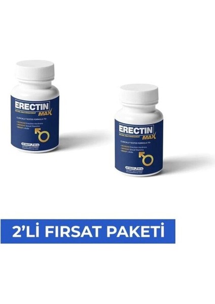 Erectin Max Natural Male Enhancement Erkeklere Özel Geliştirici 30 Lu x 2 Adet