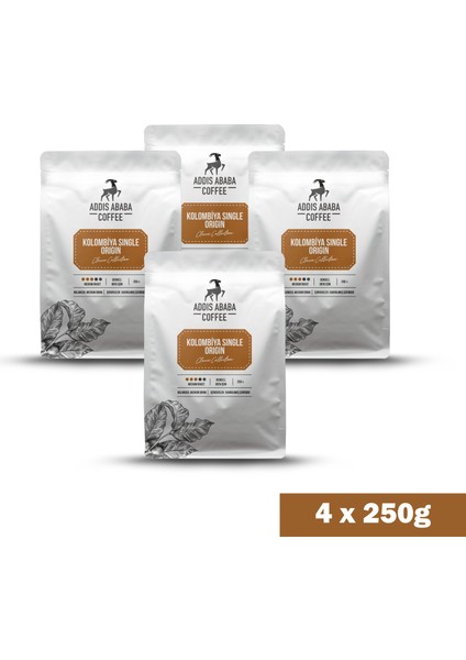 Kolombiya Single Origin French Press Kahve (4x250) Gr.