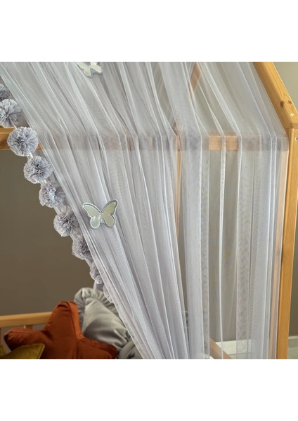 Gri Çift Perdeli Montessori Yatak Cibinliği indirimleri