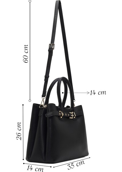 Kadın Siyah Uzun Askılı Klasik Kol Çantası 25WBD2751FT fiyatları