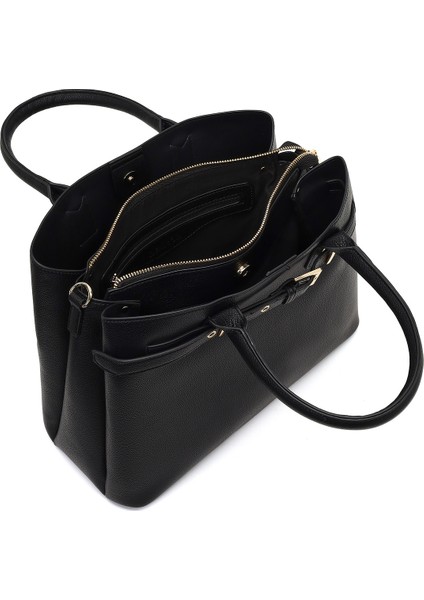 Kadın Siyah Uzun Askılı Klasik Kol Çantası 25WBD2751FT