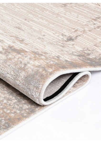 Glory Vl Saçaklı Modern Dokuma Halı Oturma Odası Salon Mutfak Halısı Krem Kahve T3B modelleri