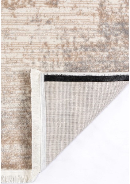 Glory Vl Saçaklı Modern Dokuma Halı Oturma Odası Salon Mutfak Halısı Krem Kahve T3B indirimleri