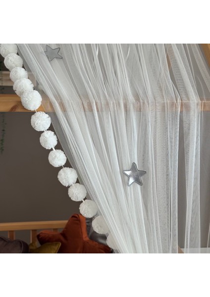 Beyaz Çift Perdeli Montessori Yatak Cibinliği indirimleri