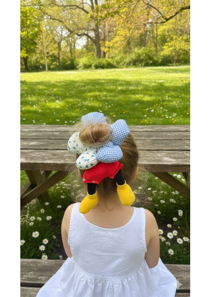 Mickey Topuz Tokası Mavi Çiçekli