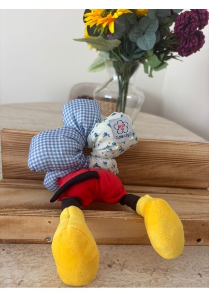 Mickey Topuz Tokası Mavi Çiçekli fırsatları
