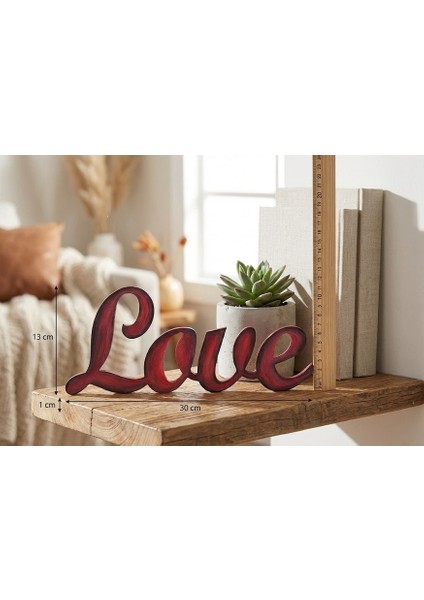 Dekoratif Ahşap Love Yazısı Duvar Süsü - Boyanabilir Romantik Duvar Dekoru (30X13X1 Cm) fiyatları