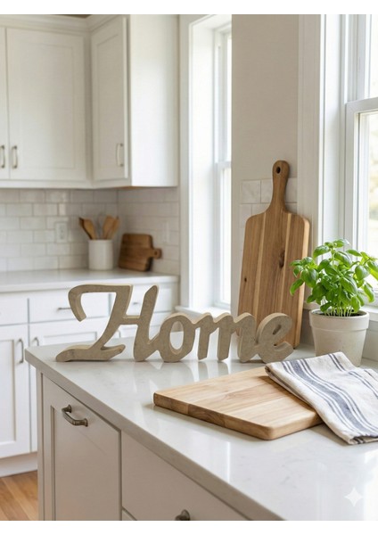 Dekoratif Ahşap Love Yazısı Duvar Süsü - Boyanabilir Romantik Duvar Dekoru (30X13X1 Cm)