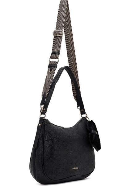 Kadın Siyah Uzun Askılı Omuz Çantası 25WBD2550FT