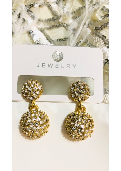 Pırıltılı Top Küpe modelleri