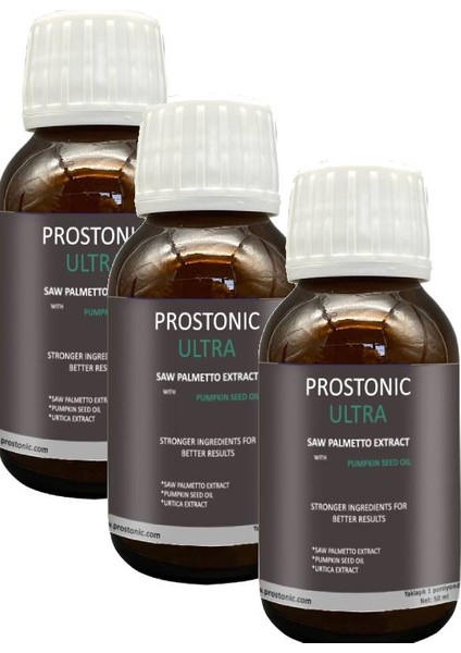 Prostonic Saw Palmetto Ultra Erkeklere Doğadan Gelen Rahatlık ve Canlılık Formülü 50 ml x 3 Adet