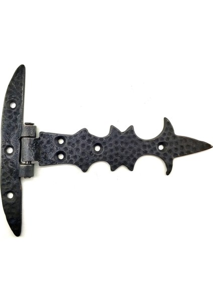 Antika Tarz Dekoratif Pirinç Kuyruklu Lale Menteşe - Dar Kasa, Oksit