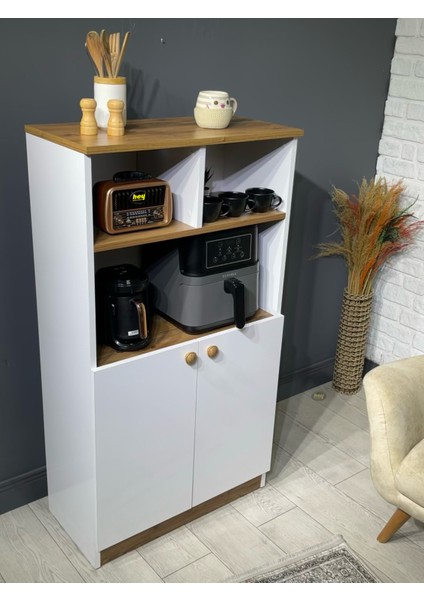 Parla Kahve Köşesi Çok Amaçlı Dolap Kiler Dolabı Mutfak Bangosu Erzak Dolabı Bölmeli 72 cm fiyatları