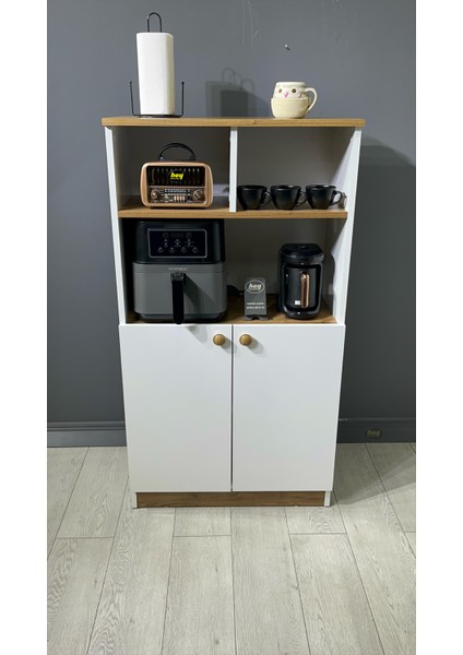 Parla Kahve Köşesi Çok Amaçlı Dolap Kiler Dolabı Mutfak Bangosu Erzak Dolabı Bölmeli 72 cm fırsatları