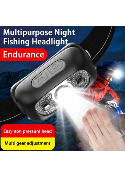 Baretta BRT61 Xpe Pearls LED Hareket Sensörlü Mini USB Şarjlı Kafa Feneri