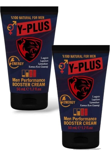 Süper Y-Plus Men Ginsengli Booster Red Korea Erk.eklere Ser.tleşt.irici Kremi 50 ml 2 Adet