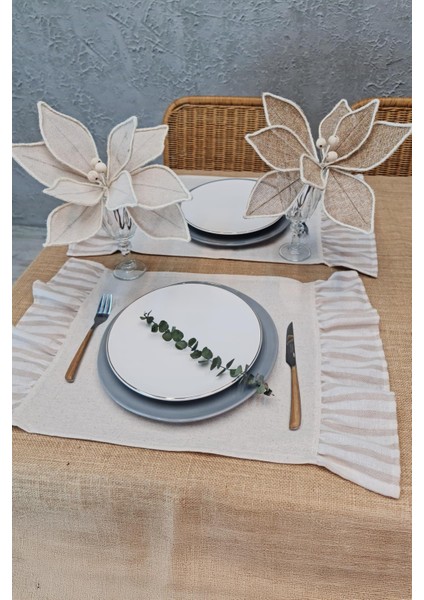 Amerikan Servisi Fırfırlı Retro 4 Lü