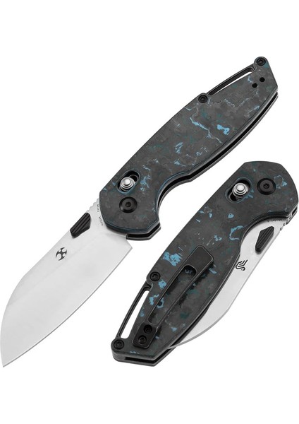 Model 6 | Çapraz Bar Kilit Bıçağı | Arctic Storm Karbon Fiber Sap | Cpm S35VN Çelik Çakı | K1022V4