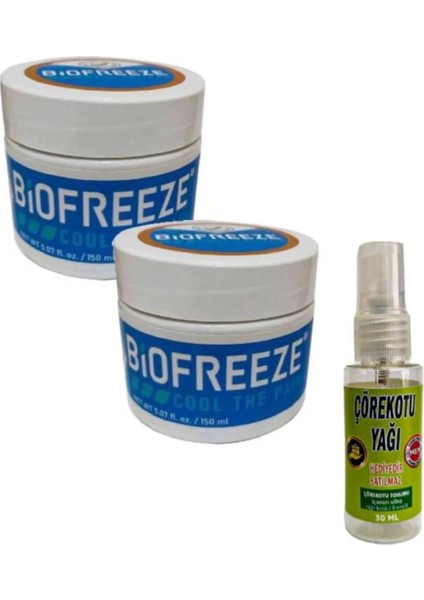 Biofreeze Etkili Rahatlatıcı Bakım ve Masaj Kremi 150 Mlx2+Çörek Otu Yağı ile