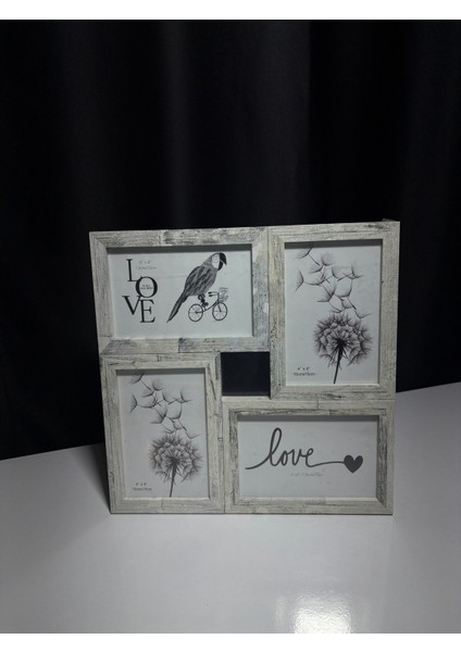 4lü Ahşap Çerçeveli Dekoratif Fotoğraf Çerçevesi fiyatları