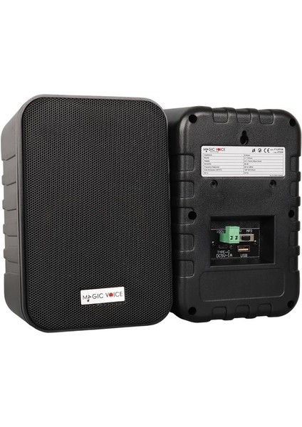 F-LHY4A 4" (10 Cm) Hat Trafolu Duvar Tipi Sütun Hoparlör (10W Rms / 150W Peak - Mp3 USB Uyumlu) Çiftli Takım Set - Siyah