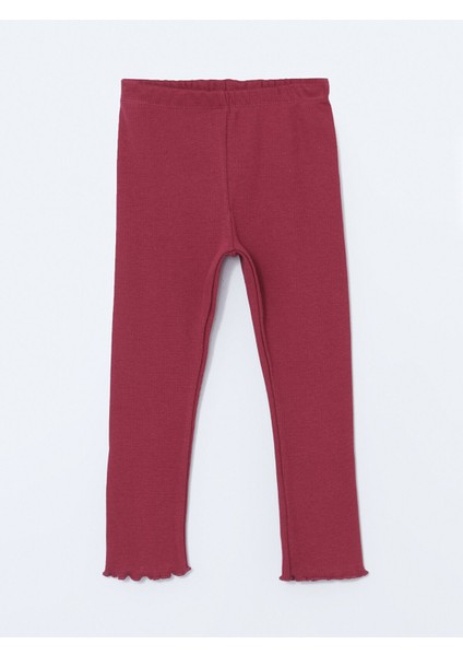 Yeni Sezon Beli Lastikli Kız Çocuk Basic Tayt