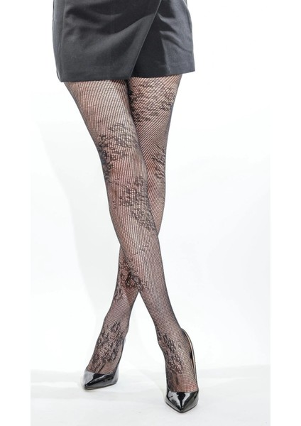 Buket Dantel Kadın Külotlu Çorap