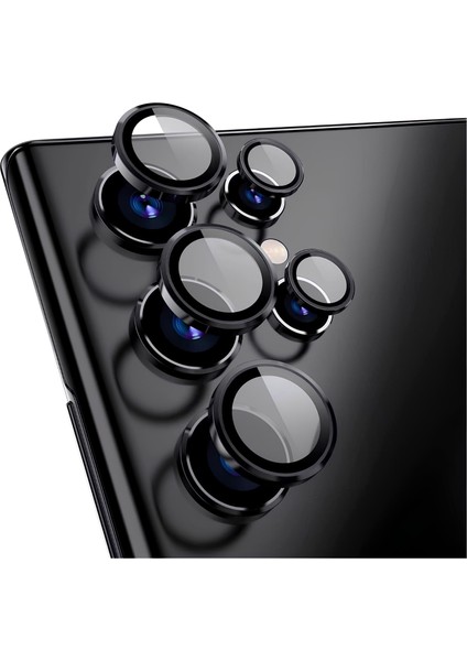 Samsung Galaxy S23 Ultra Metal Çerçeveli Kamera Koruma Lensi