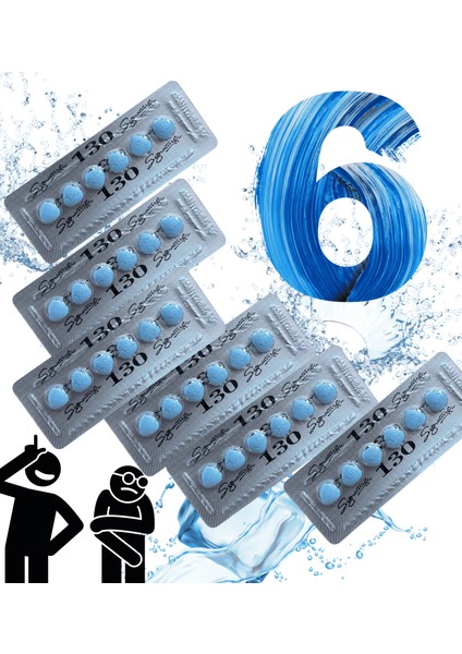Kobra 130 Mg 6'lı x 6 Dizi Mavi COBRA130MG % 100 Orjinal Sertlesmeye Destek Süper Etki Geçıktırıcı36 Hap GIZLIPAKTLEME_PONIRY_ÇIALIS7_KREM_SPREY