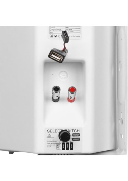 F-LHY5S 5.25" (13.5 Cm) Hat Trafolu Duvar Tipi Sütun Hoparlör (20W Rms / 180W Peak - Mp3 USB Uyumlu) - Beyaz fırsatları