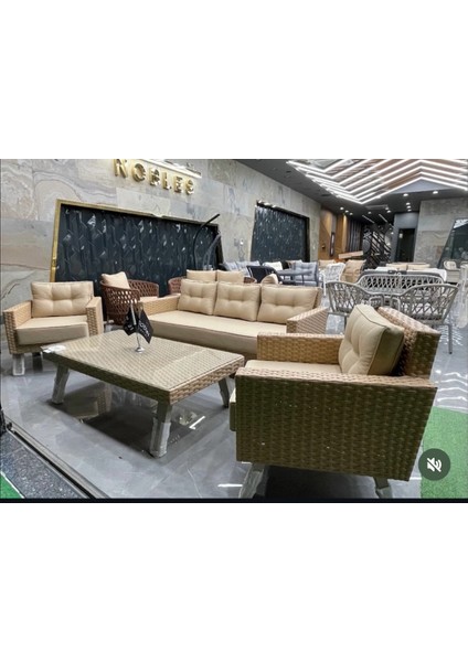 FIRSAT Nevada Premıum Hıgh Qualıty Seatıng Group Aluminium + Sentetik Rattan Nobles Concept Since1983