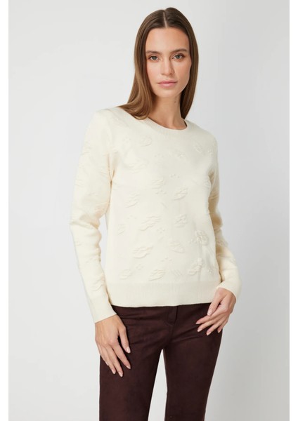 Kabartmalı Triko Kazak 66363-26K